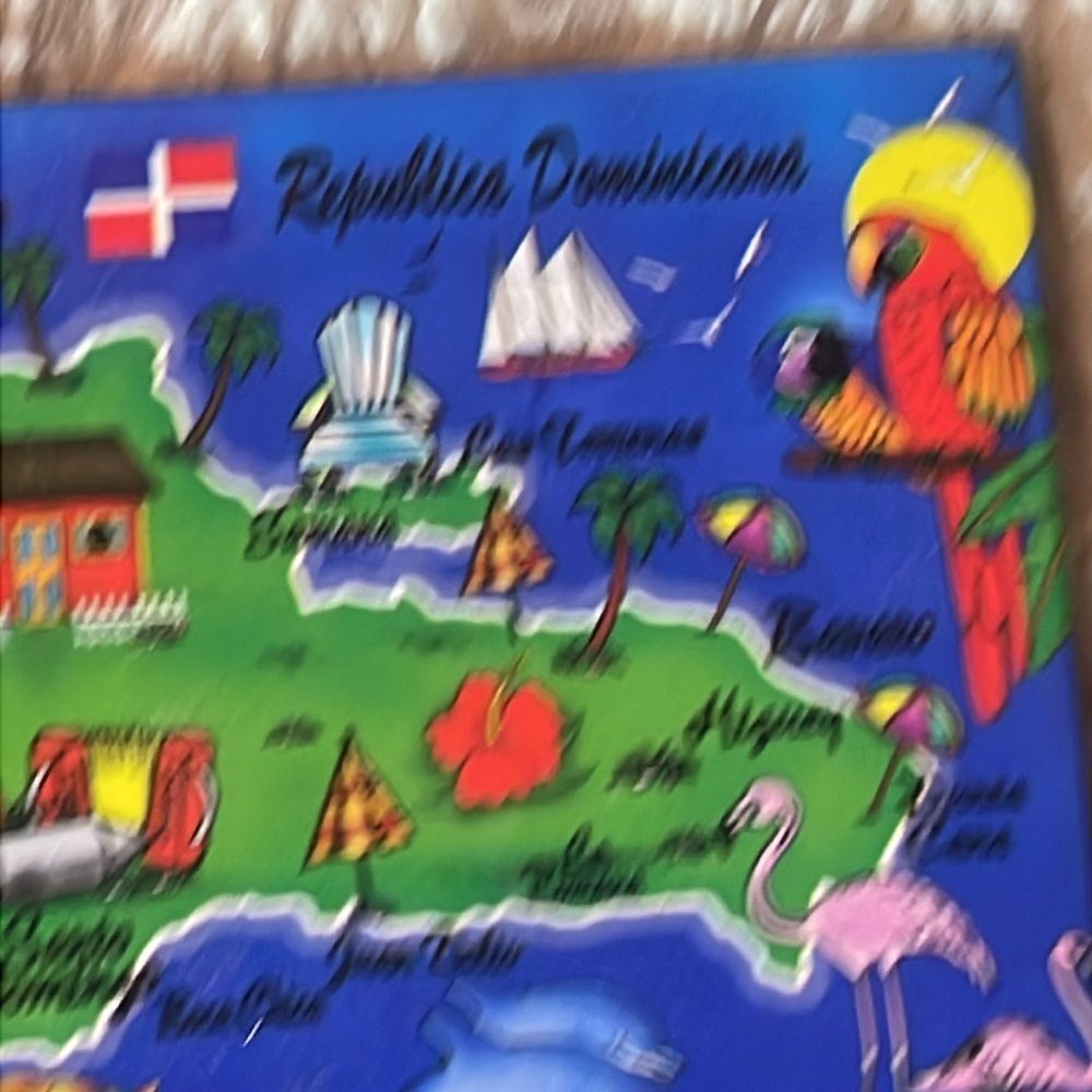 Colorful Dominican Republic Souvenir Magnet - Picture 2 of 4